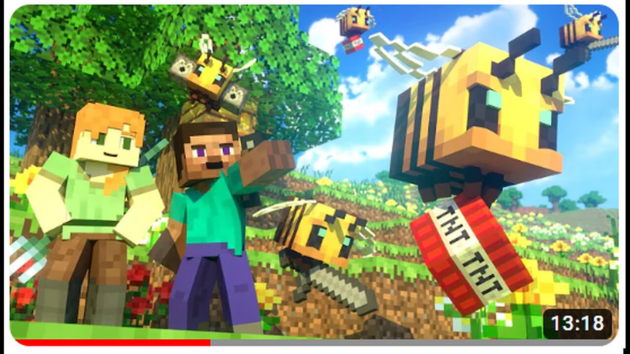 BEES FIGHT - Alex and Steve Life (Minecraft Animation)