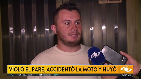 Conductor de camioneta atropelló a motociclista tras infringir una norma de tránsito