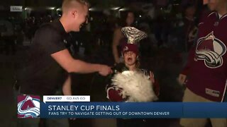 Fans celebrate after Avs win in OT thriller