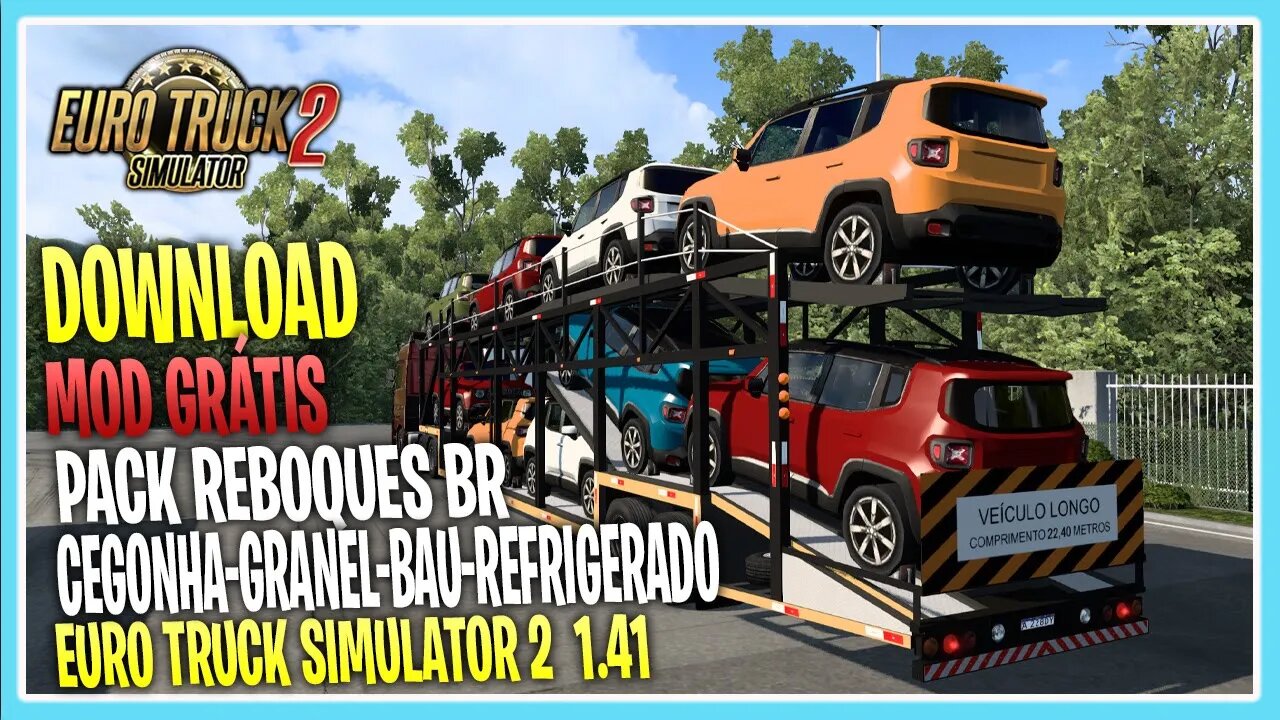 PACK REBOQUES BRASILEIROS EURO TRUCK SIMULATOR 2 VERSÃO 1.41