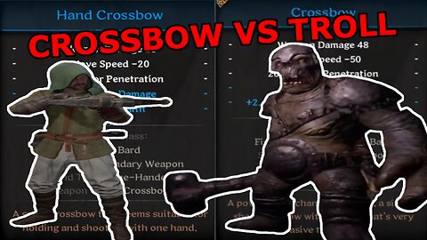 Hand Crossbow/Crossbow VS Cave Troll | Dark and Darker