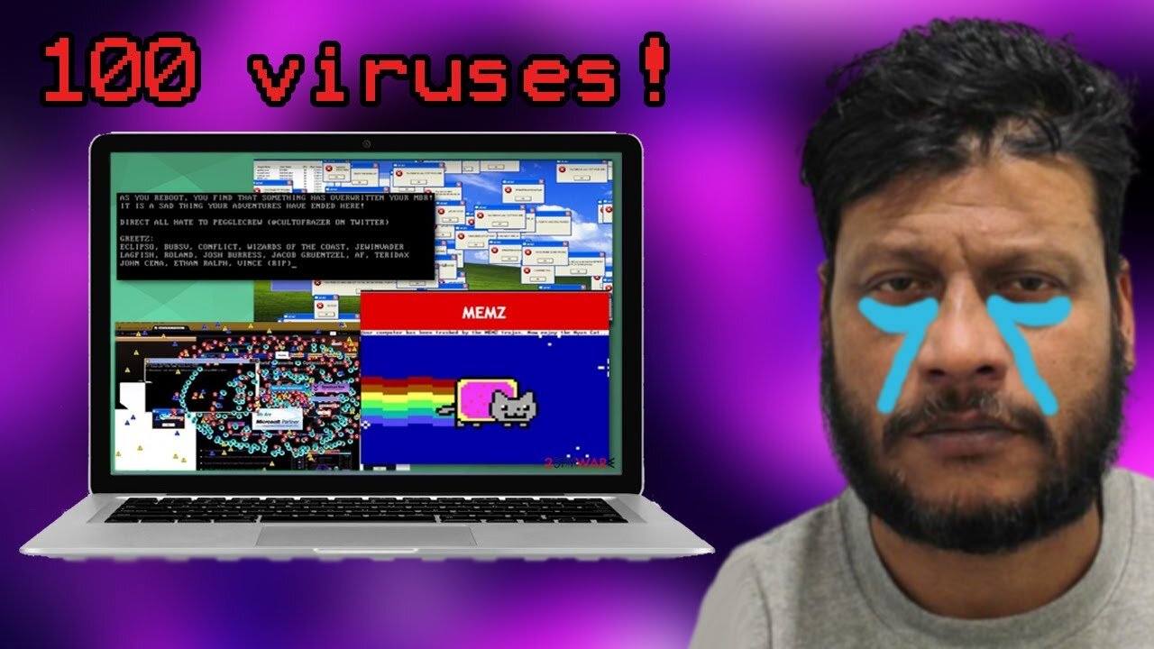 SCAMMER'S COMPUTER ANNIHILATED BY 100 VIRUSES!