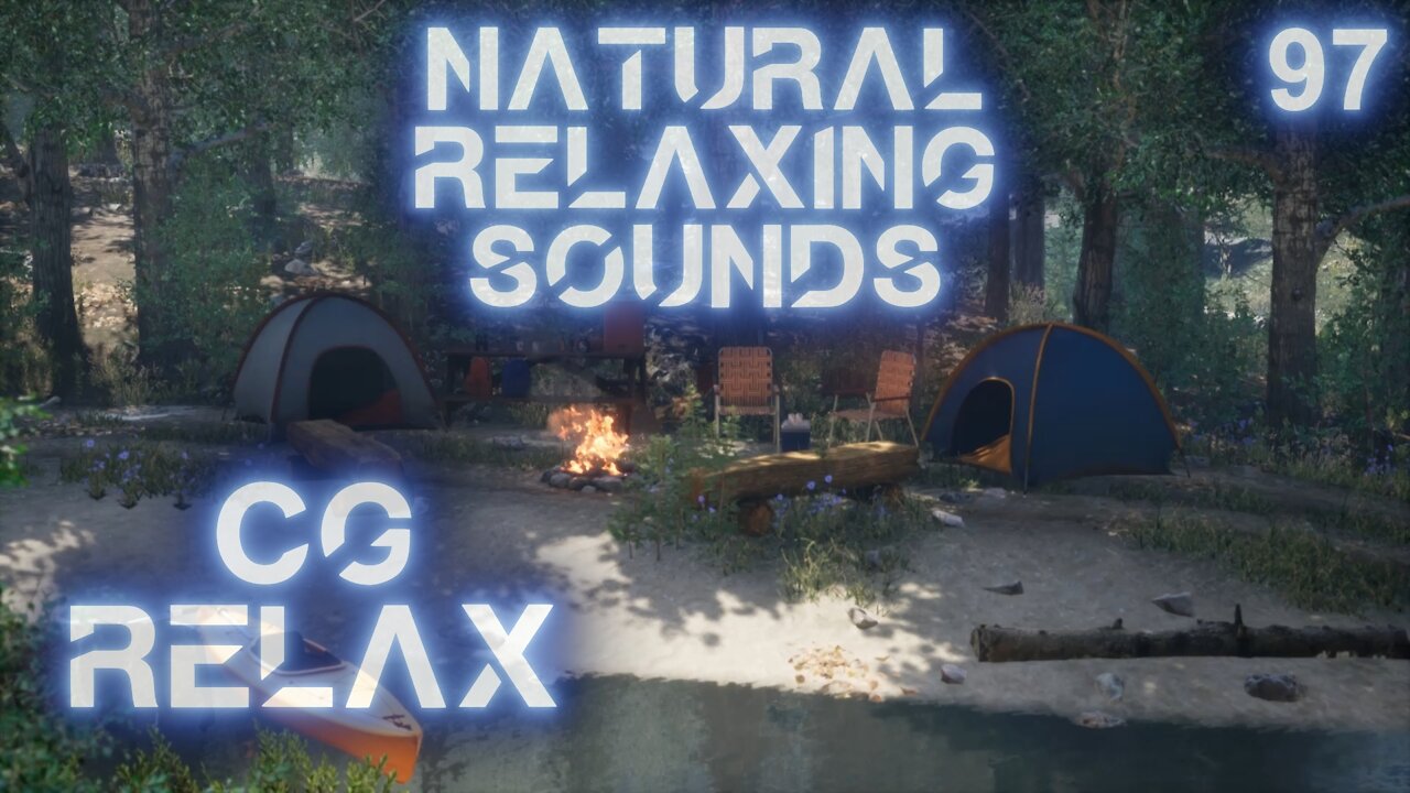 CG RELAX - Daytime Forrest Bonfire 60 minutes - natural relaxing sound