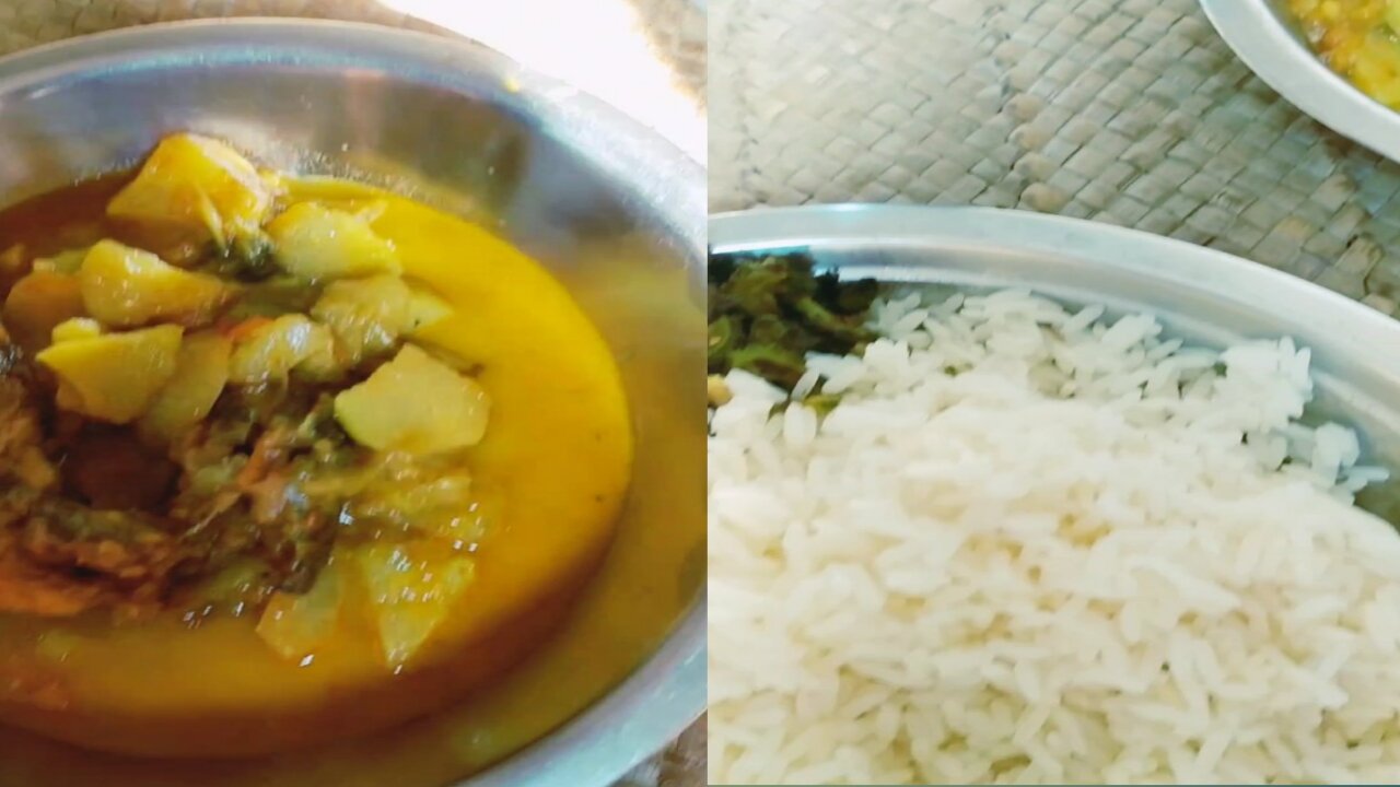 Eating Tastefull Fish Indian Curry very Use Full