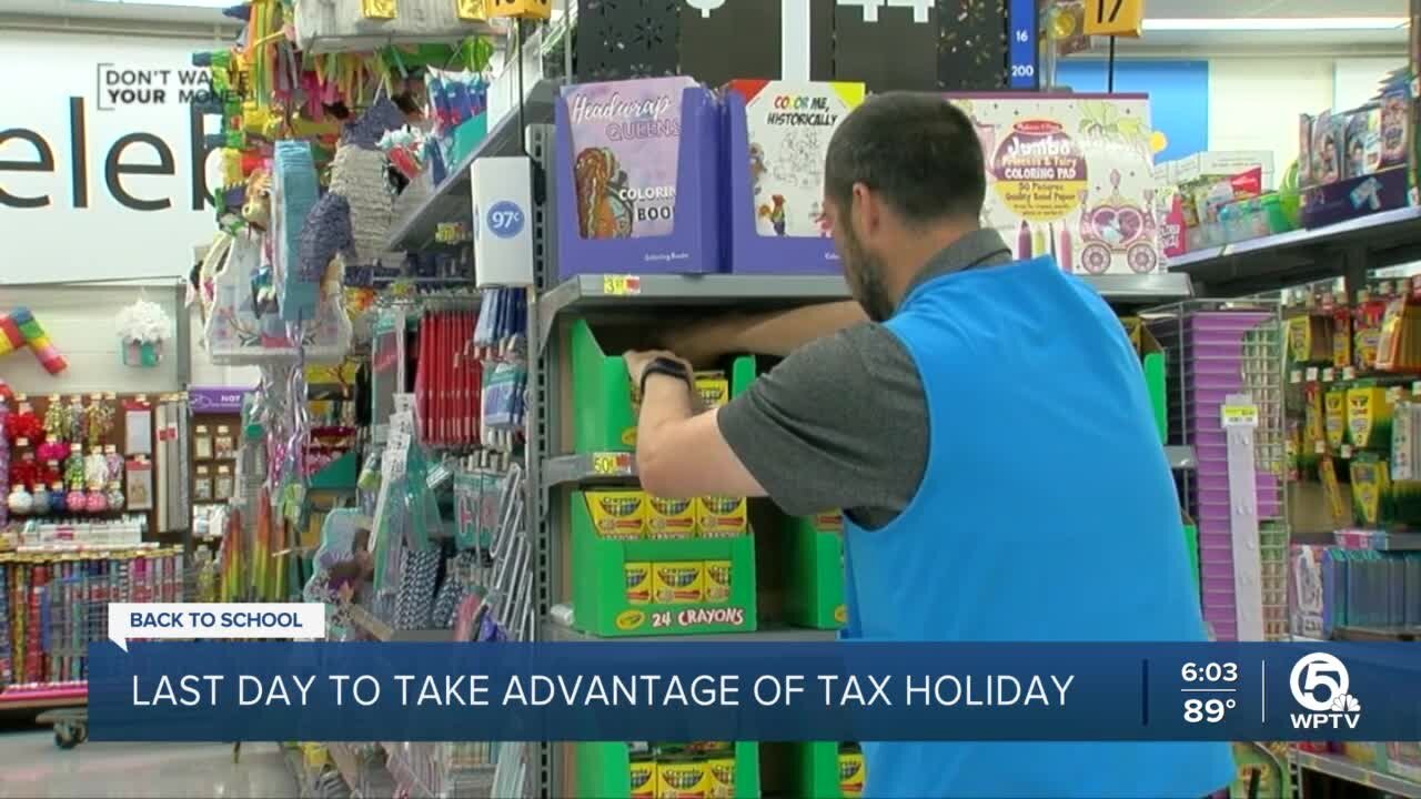 Last day of tax-free holiday in Florida