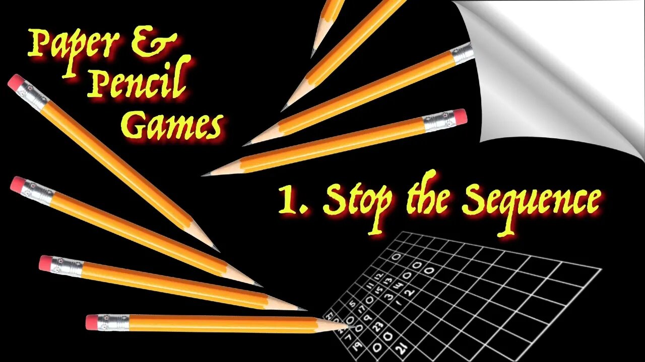 Stop the Sequence - Paper and Pencil Strategy Game for 2 Players (Pen and Paper)