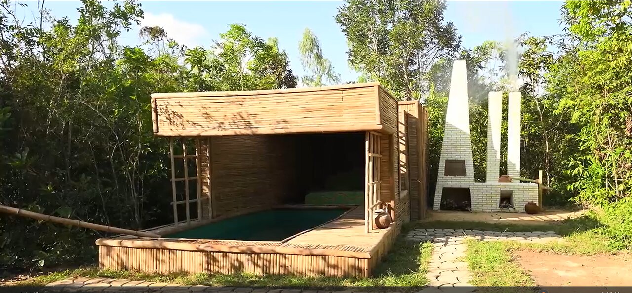 19Day Building A-Vision Bamboo Villa Use Ancient Tools