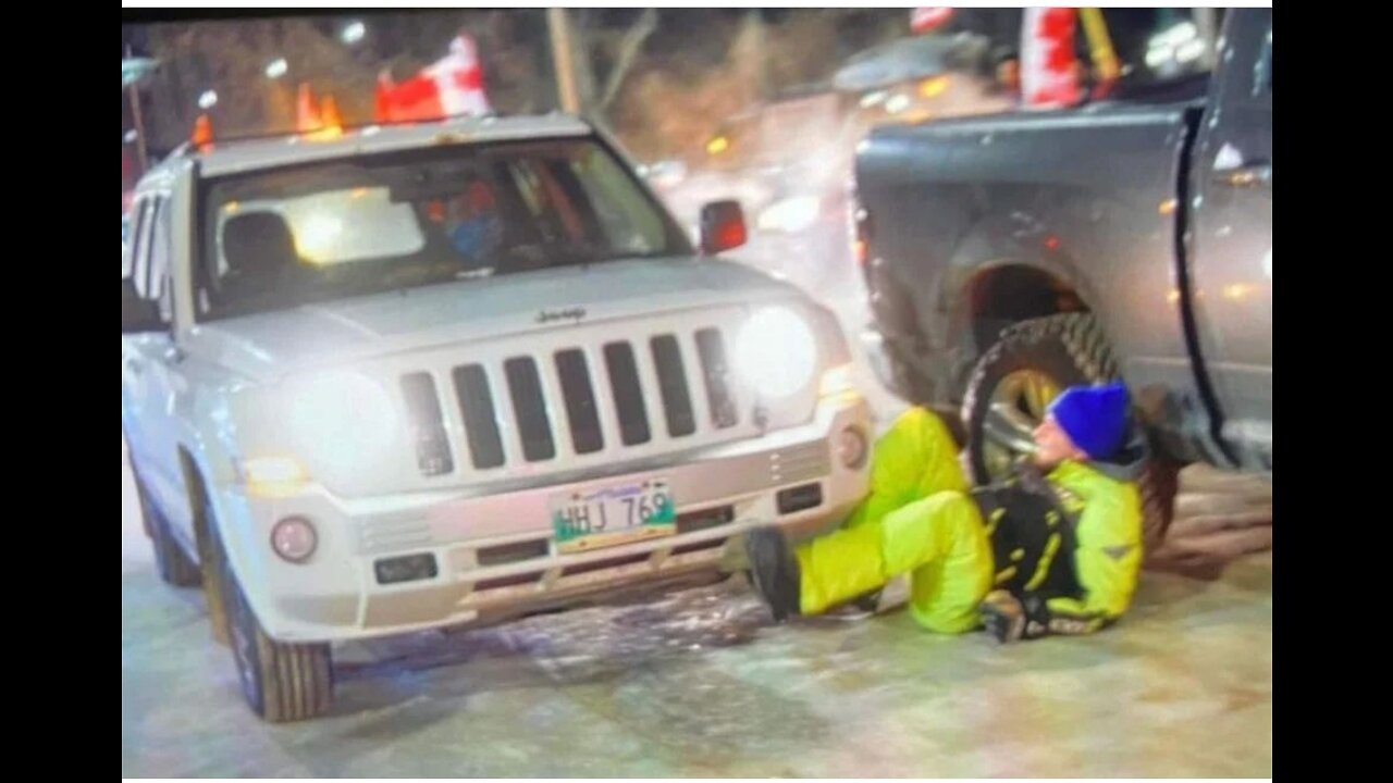 Vehicle Rams Into Peaceful Protesters at Manitoba Legislative Building!