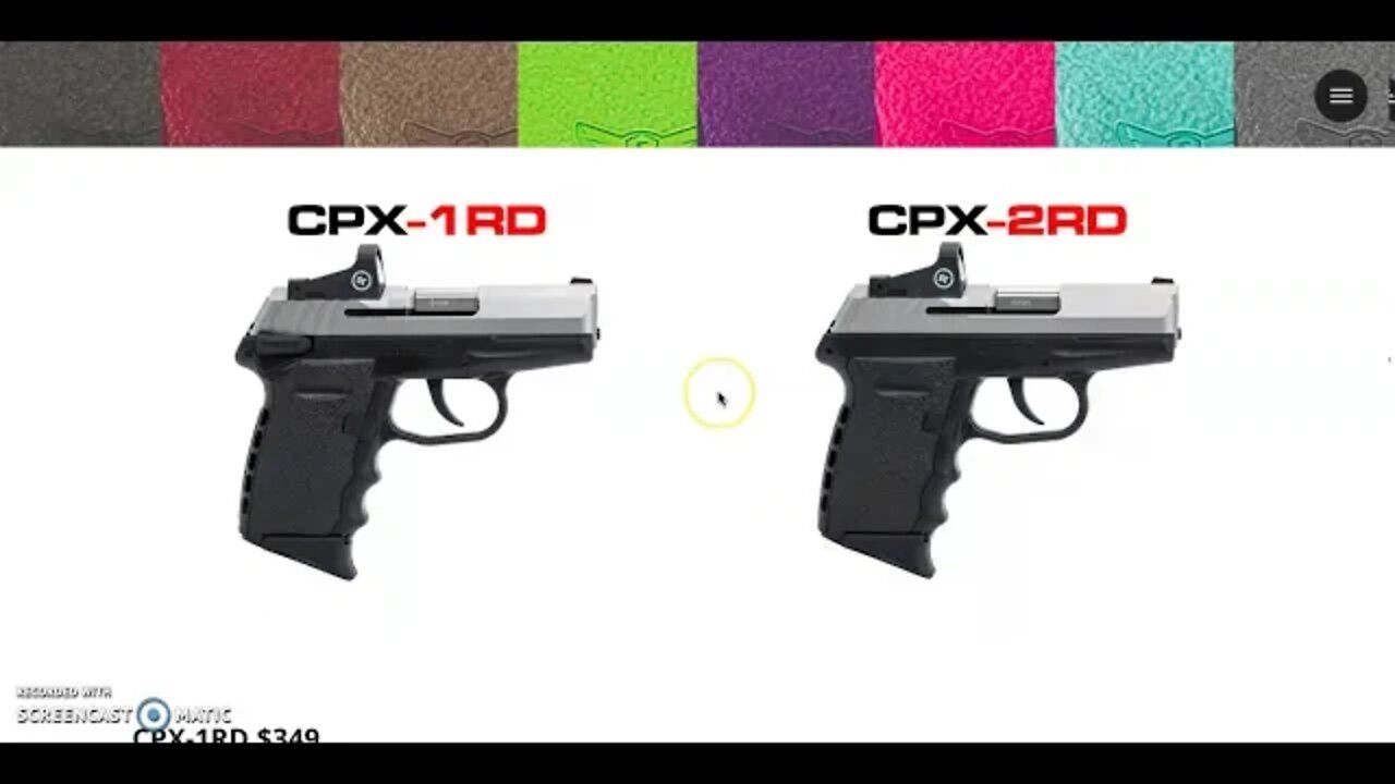 All NEW SCCY CPX1RD, CPX2RD Crimson Trace Equipped Pistols!