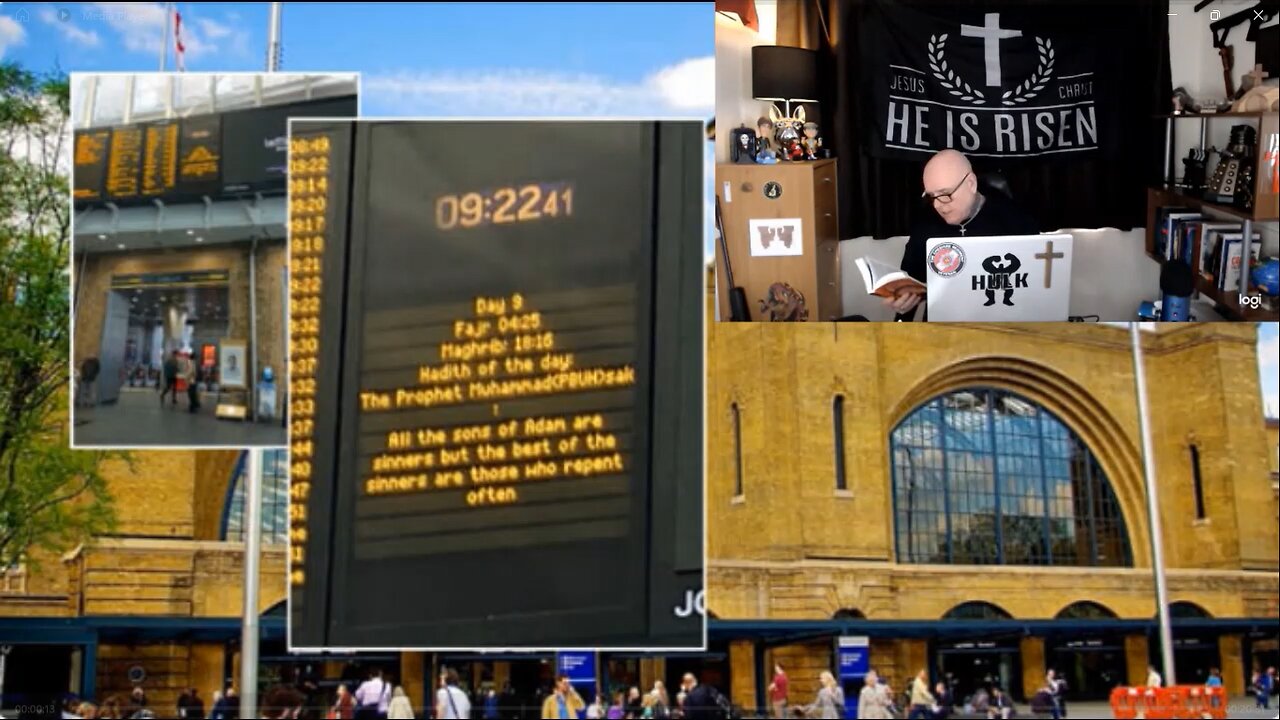 Quran Verses Broadcast From King's Cross Station (London) Departure Board.