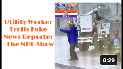 Utility Worker TroIIs Fake News Reporter - The NPC Show
