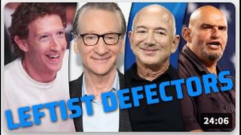 Jeff Bezos, Bill Maher, Mark Zuckerberg, Senator Fetterman, & Other Leftists Are Defecting