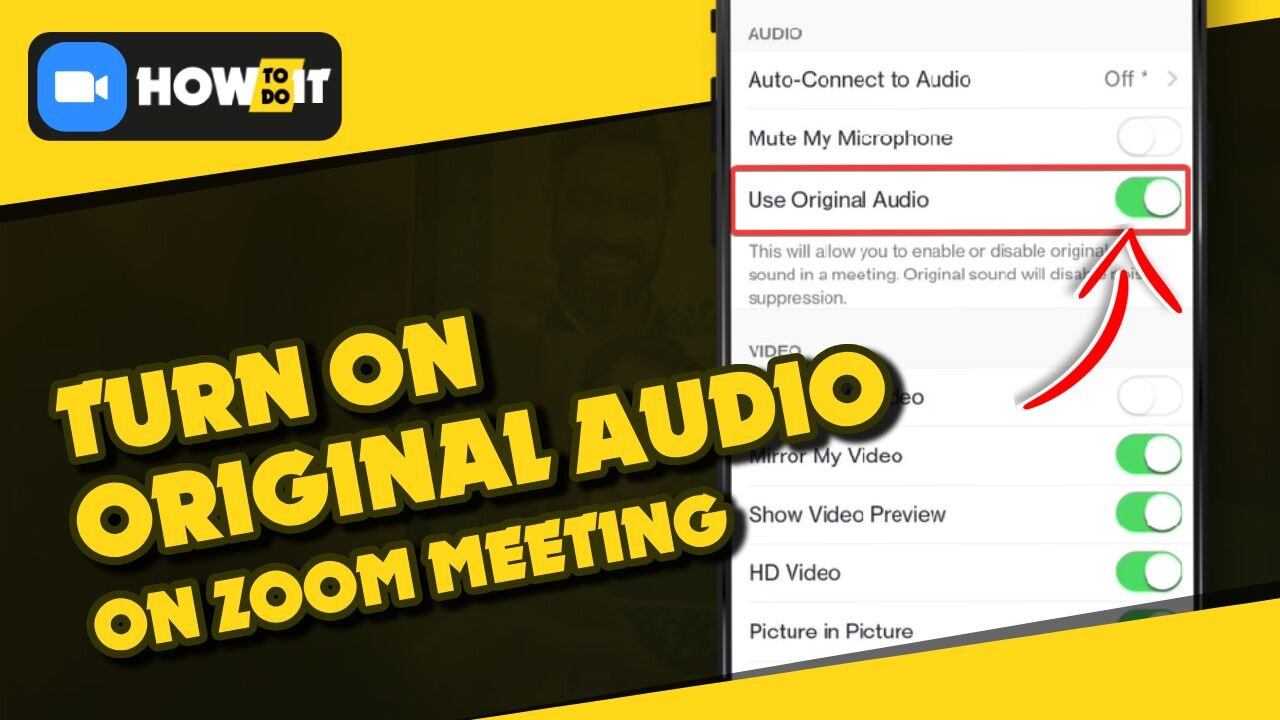 How to turn on use original audio on Zoom