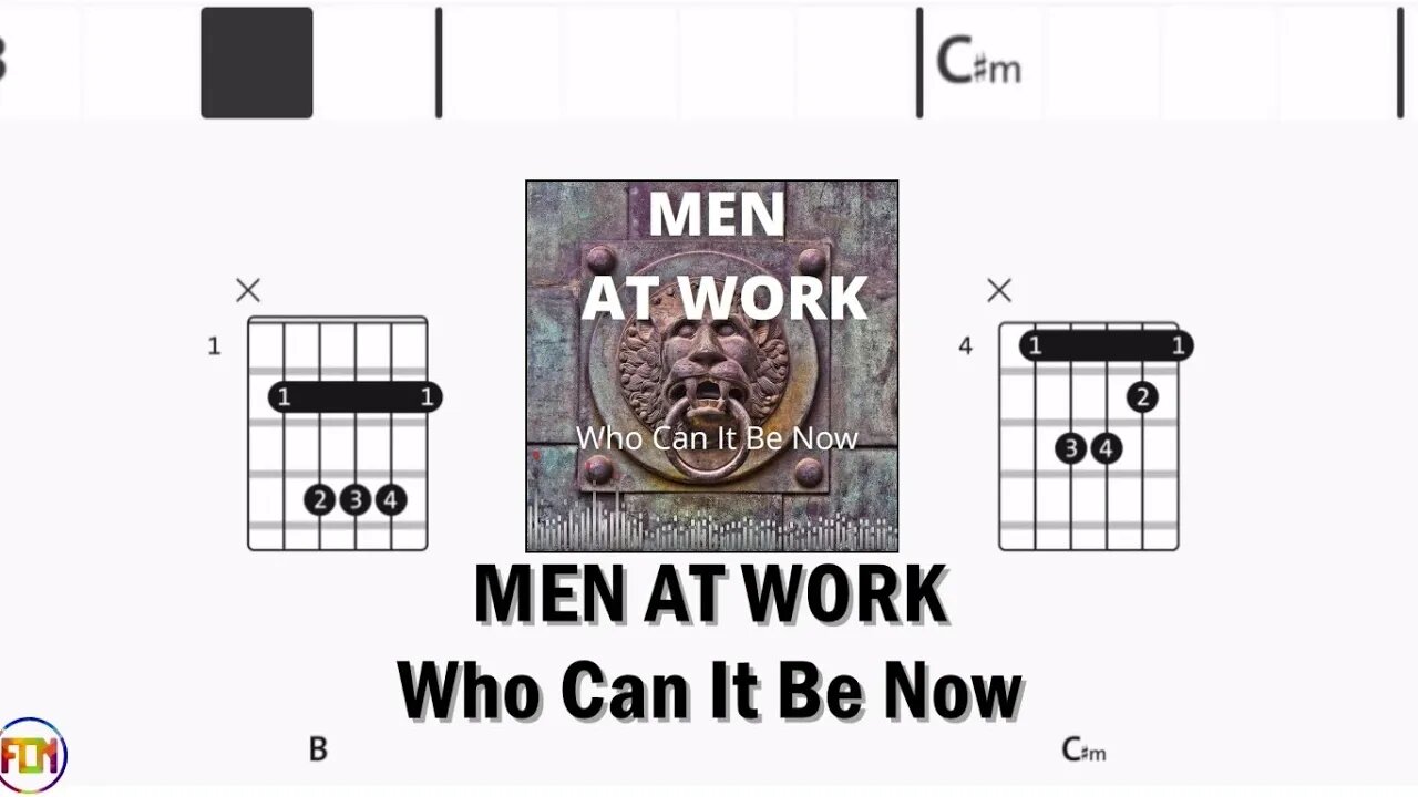 MEN AT WORK Who Can It Be Now - FCN GUITAR CHORDS & LYRICS