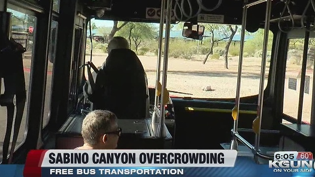 Free Shuttle to Sabino Canyon Trail from Udall Park running until January 2nd