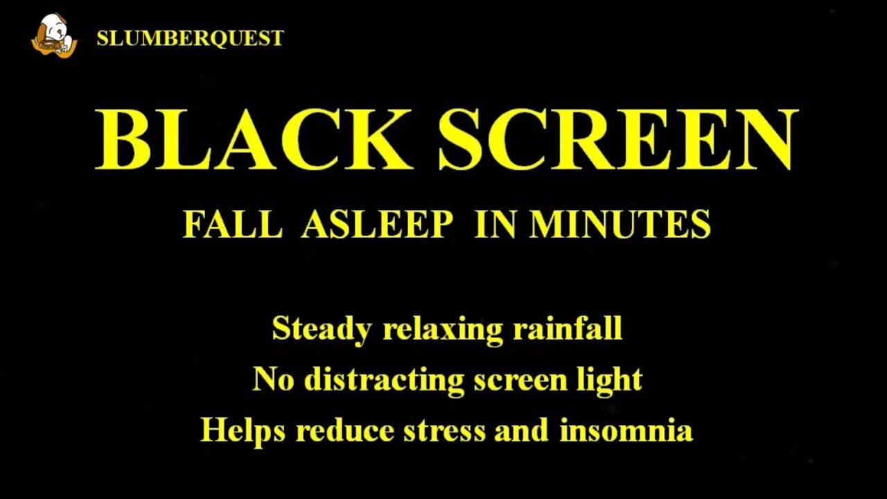 BLACK SCREEN. With a Relaxing Rain Soundtrack. For Sleep, Meditation, Ambience & Stress Relief.