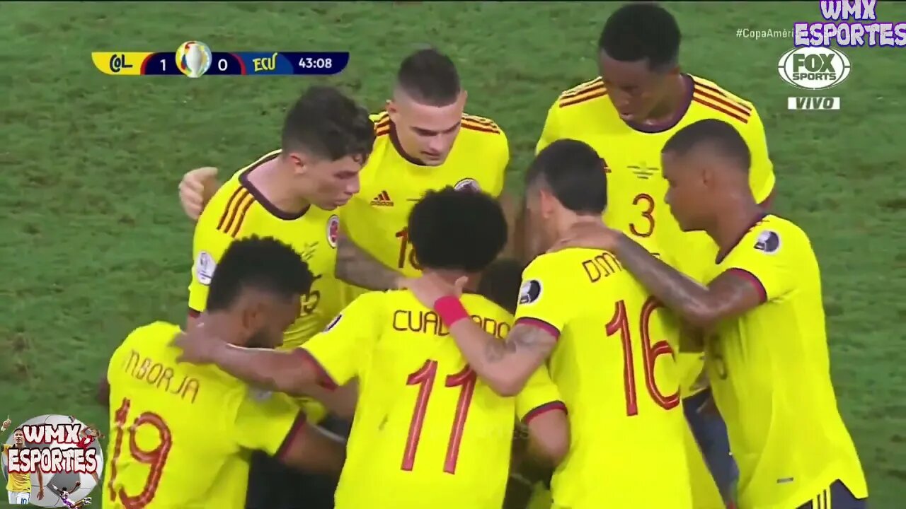 Edwin Cardona decide o jogo Colômbia 1 x 0 Equador Melhores Momentos Copa América 13 06 2021