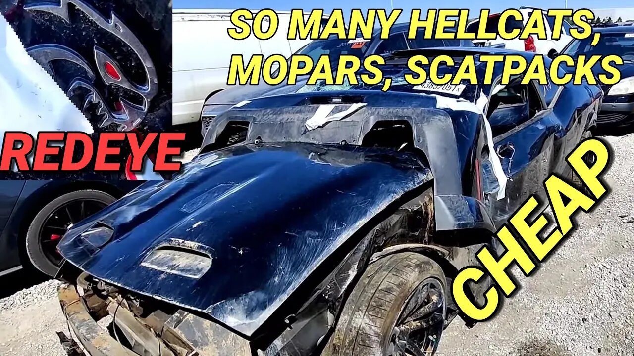 SO MANY HELLCAT, SCATPACK, MOPARS CHEAP AT COPART