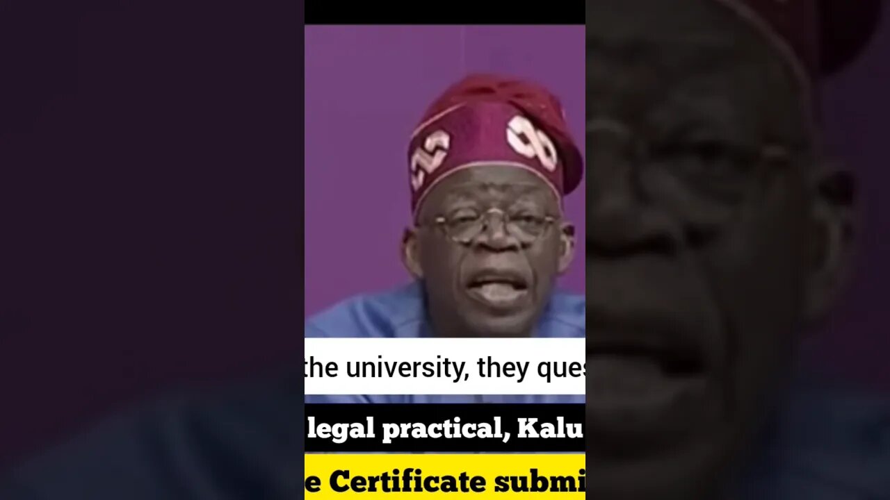 Tinubu I graduated from Chicago university