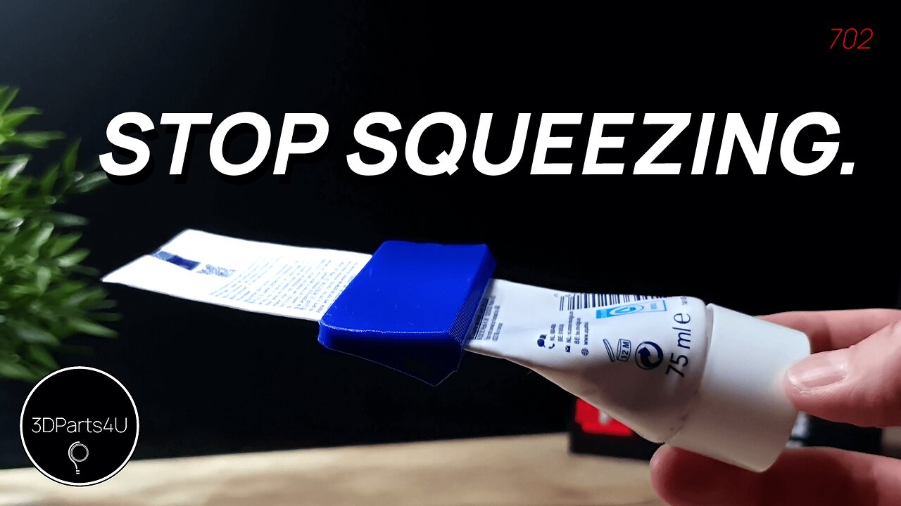 ✋ STOP Squeezing - EASY 3D Print Lifehack - Toothpaste Tube Squeezer 3D Print