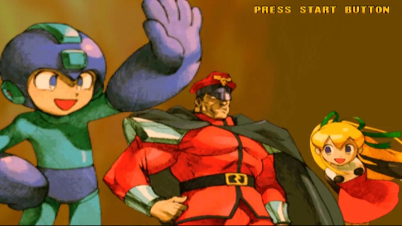 Marvel vs Capcom 2 Arcade Mode Gameplay Megaman, Roll, M Bison