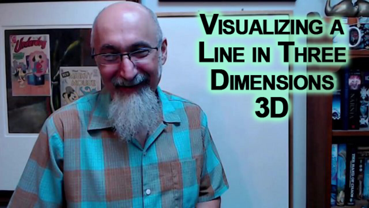 How to Describe & Visualize a Line in Three Dimensions 3D [ASMR Math, Graph]