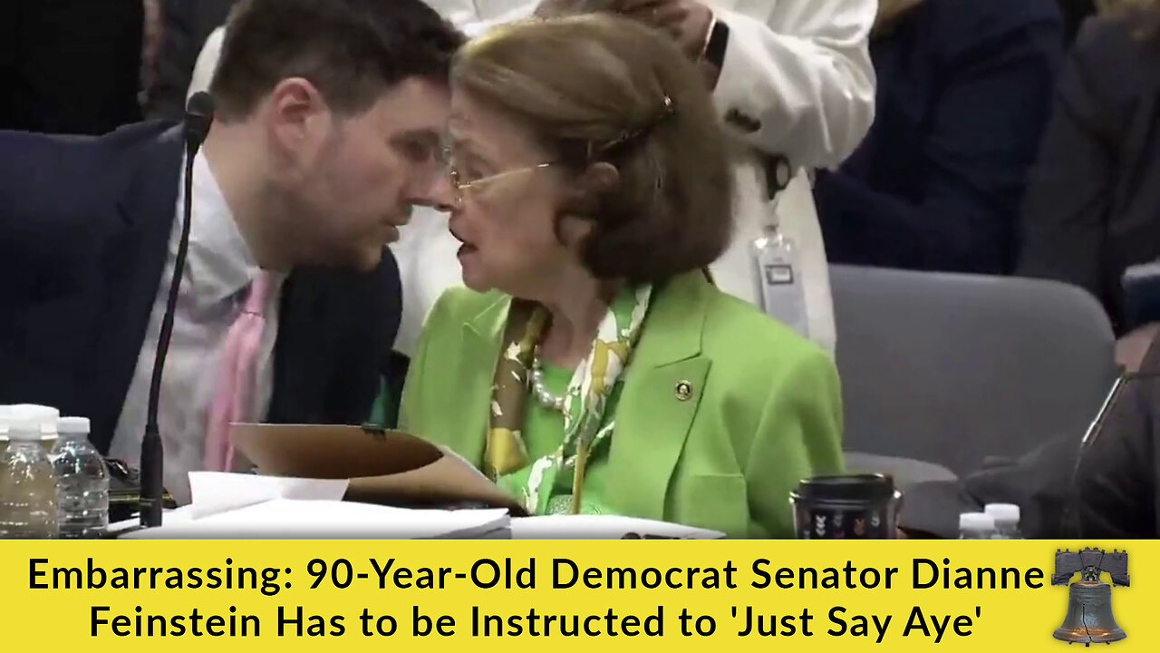 Embarrassing: 90-Year-Old Democrat Senator Dianne Feinstein Has to be Instructed to 'Just Say Aye'