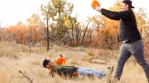 We smashed pumpkins.. On ourselves.