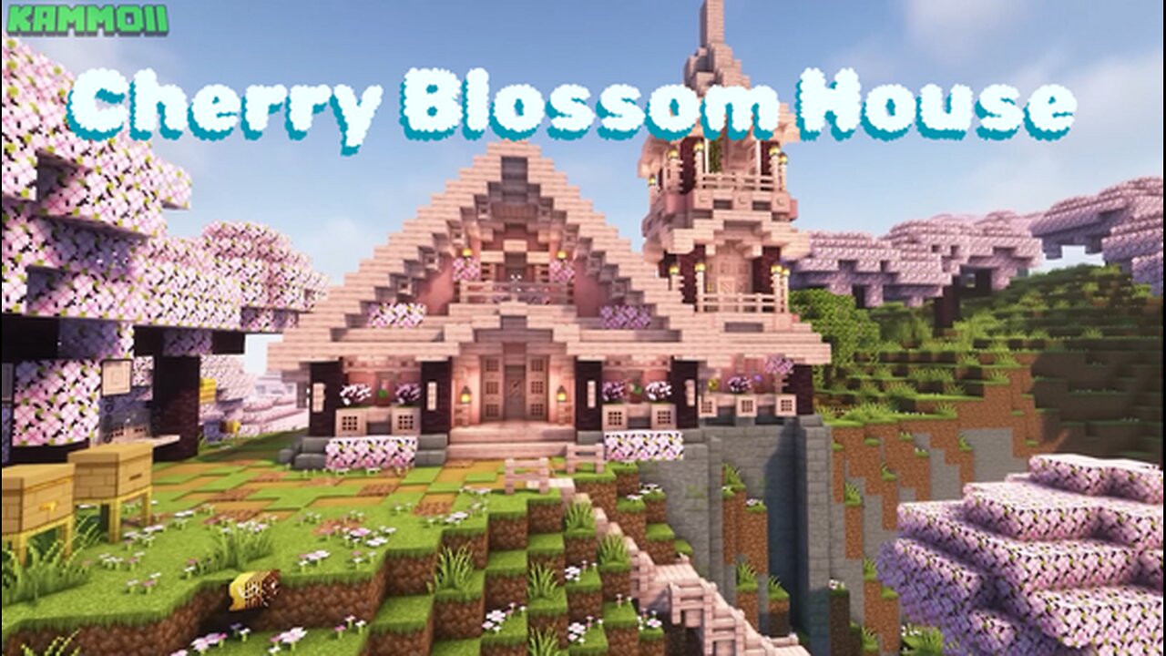 Minecraft: How to build a cherry Blossom house | Simple Tutorial