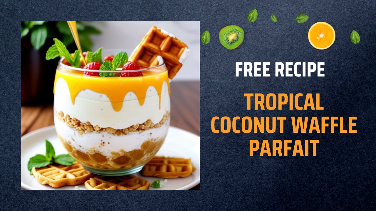 Free Tropical Coconut Waffle Parfait Recipe 🥥🍍