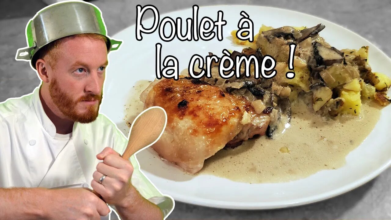 POULET à la CRÈME et aux CHAMPIGNONS 🐔🐄🍄 (Recette Délicieuse)