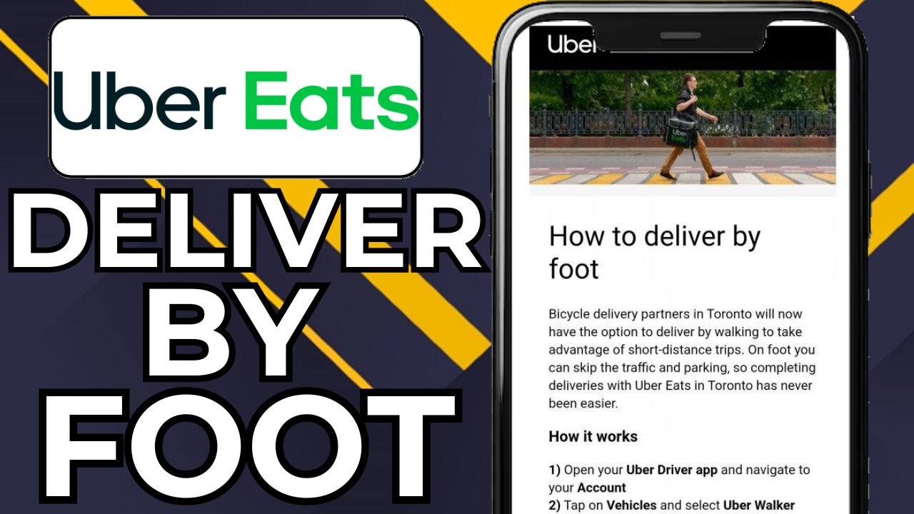 HOW TO SIGN UP FOR UBER EATS DELIVERY WALKING