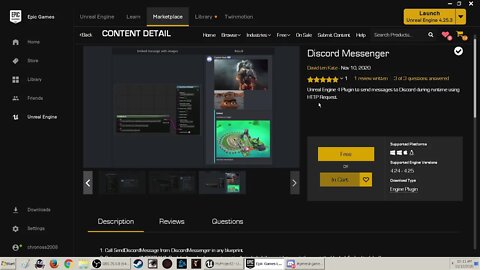 2020 Unreal engine 4 FREE Discord plugin