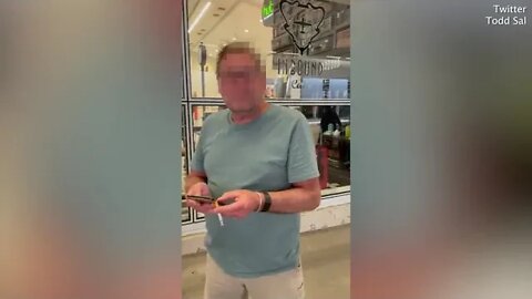 Video: Non-smoker shame three men holding cigarettes in a no smoking zone