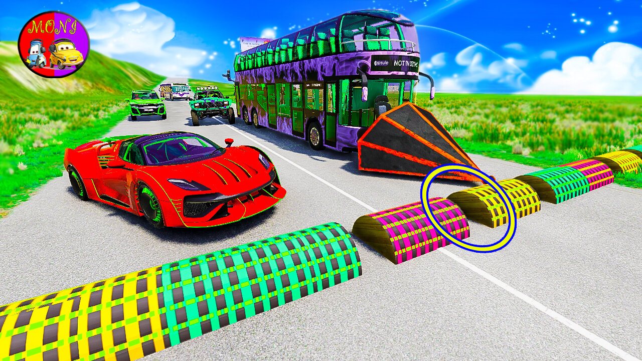 Cars vs Unfinished Speed Bump #8 BeamNG.Drive