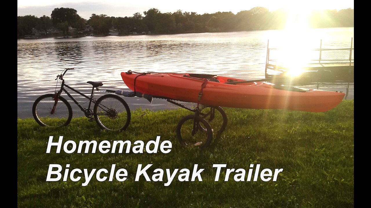 Homemade Kayak Trailer for Bicycle