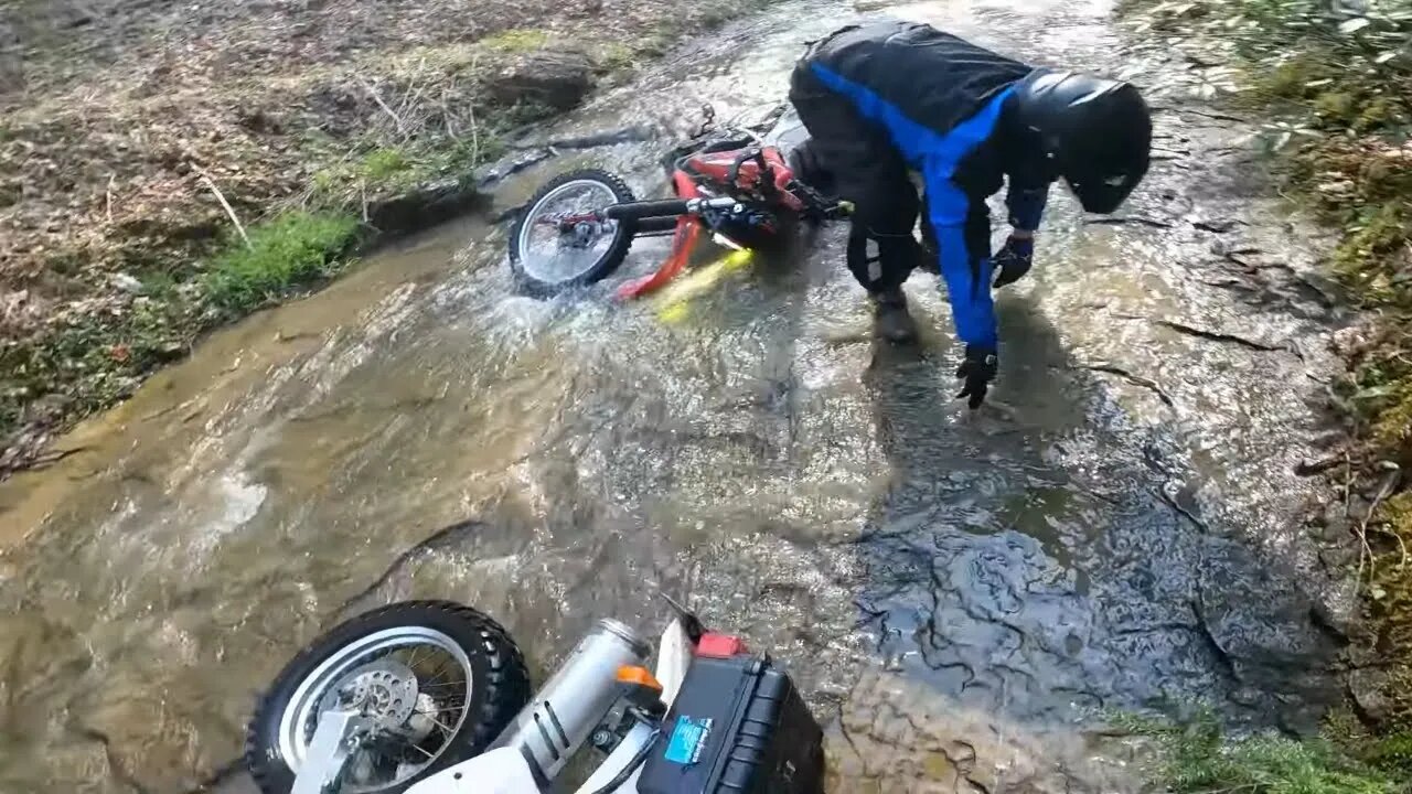 I DUMPED my Dual Sport and so did Mike! (CRASH)