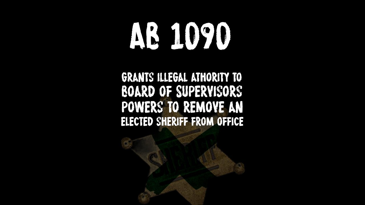 REMOVAL of California Sheriffs