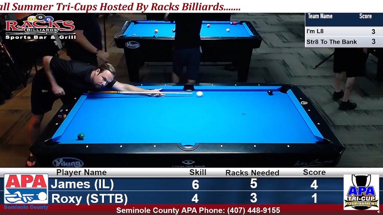 8-Ball APA Pool - Billiards Run Out - NO LOOK Finish