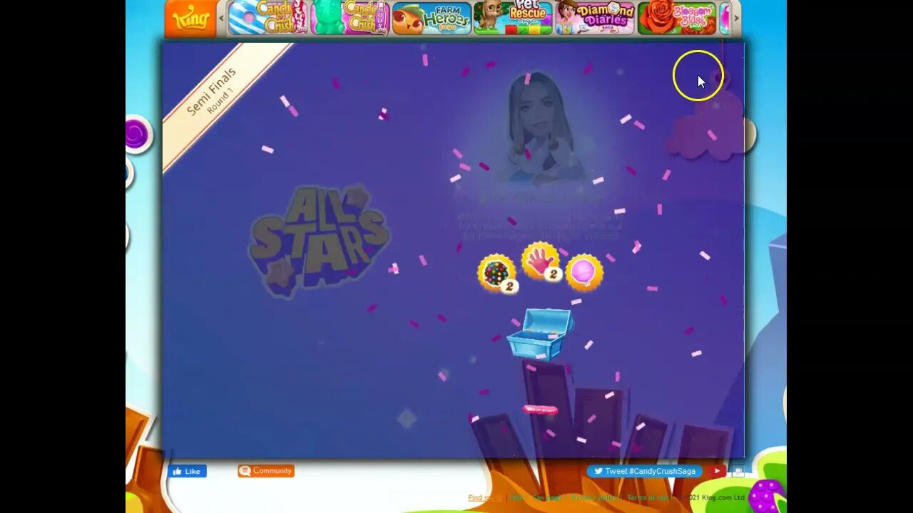 My final appearance in the Candy Crush All Stars Semi Finals