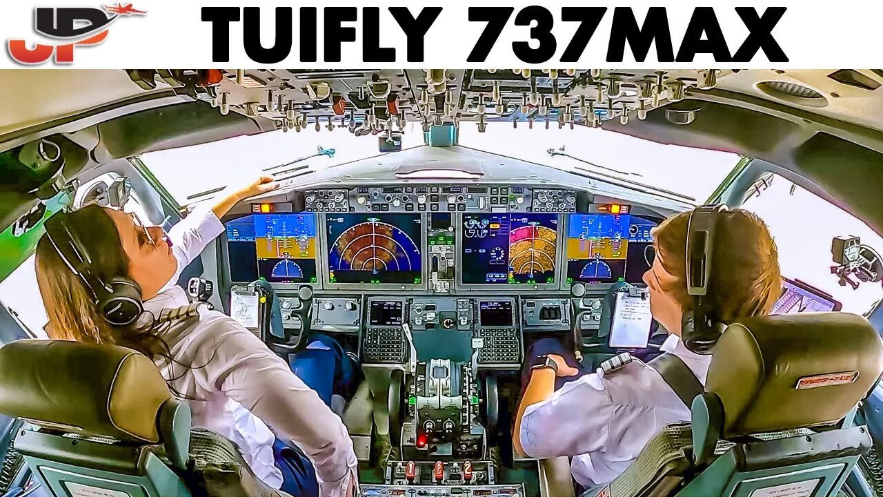 TUIfly Boeing 737MAX Cockpit | Takeoff Ostend Belgium