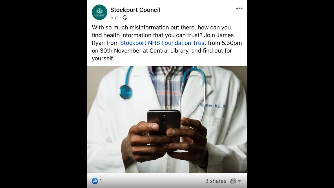 Health Misinformation Presentation - Stockport NHS Foundation Trust