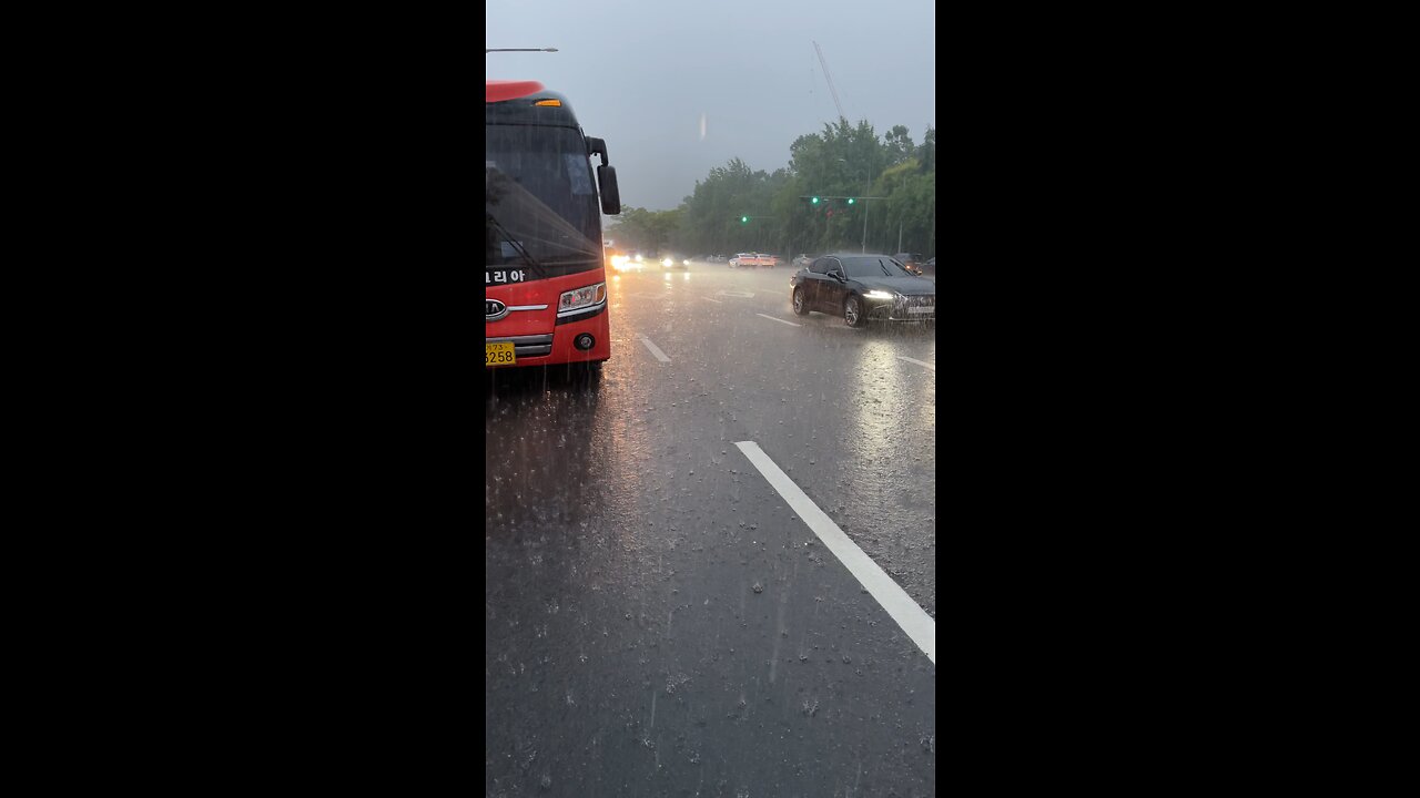 Typhoon heavy rain south korea