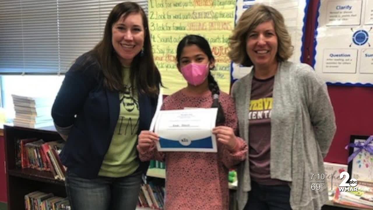 Centerville Elementary School student prepares for a chance to win $50,000 from a spelling bee