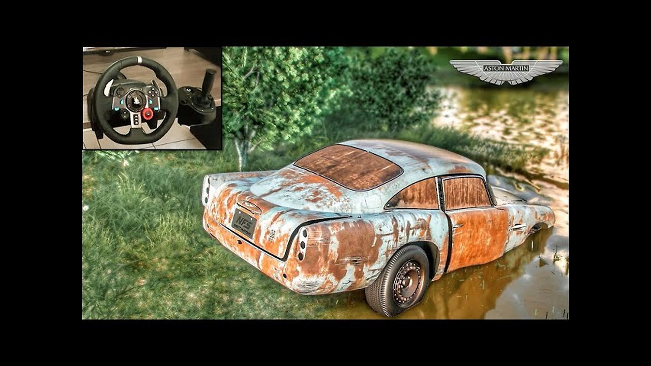 Rebuilding a ASTON MARTIN DB5 1964 - NFS HEAT - LOGITECH G29 Gameplay