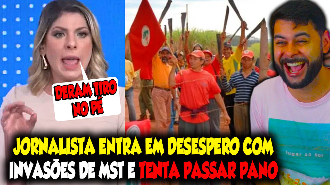 JORNALISTA ENTRA EM DESESPERO COM INVASÕES DO MST, TENTA PASSAR PANO AO VIVO, MAS NÃO CONSEGUE