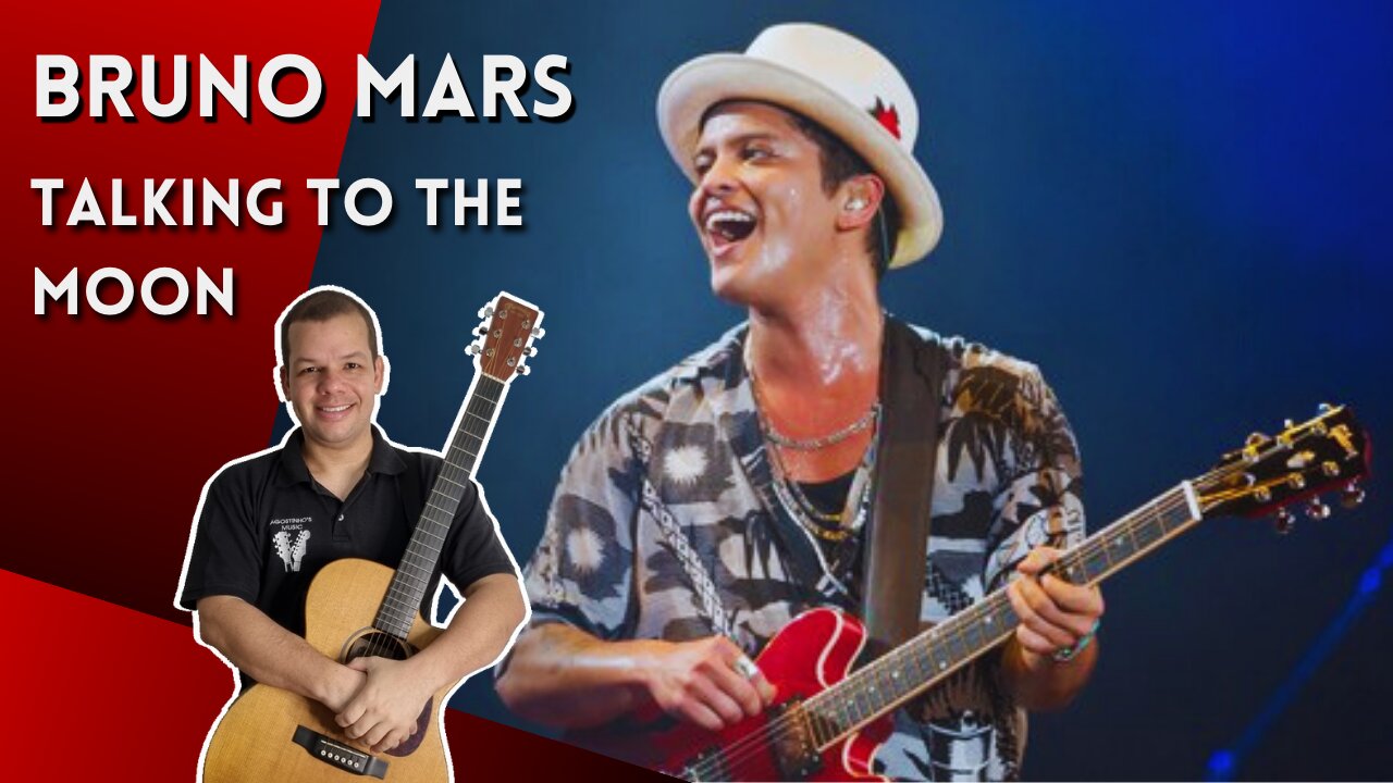 Como tocar TALKING TO THE MOON (Bruno Mars) - Aula Completa + PDF