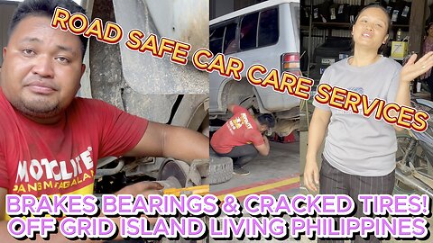 🇵🇭 Mitsubishi Pajero Wheel Bearings & New Rear Brakes & CRACKED TIRES! Off Grid Living Philippines