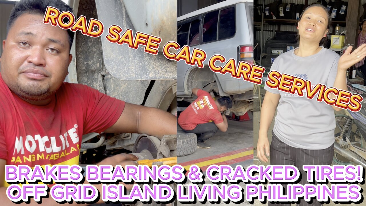 🇵🇭 Mitsubishi Pajero Wheel Bearings & New Rear Brakes & CRACKED TIRES! Off Grid Living Philippines