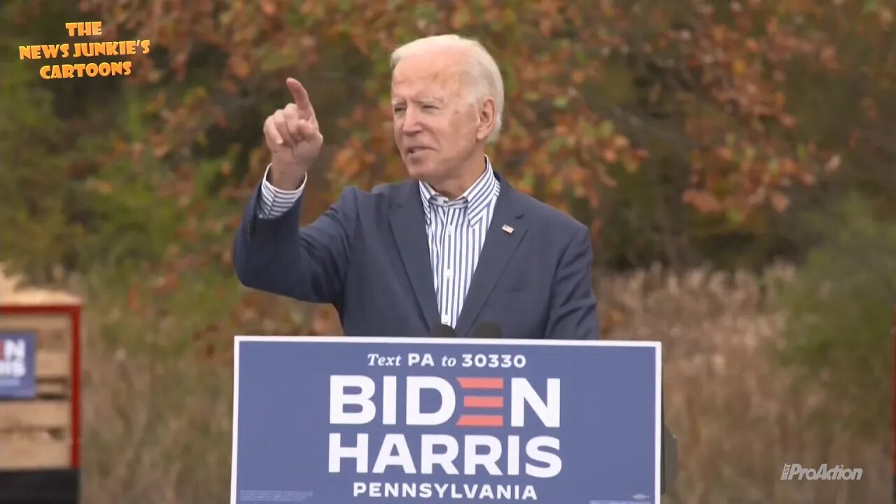 Biden calls pro-Trump hecklers "chumps" while calling for unity at rally in Bristol, PA.